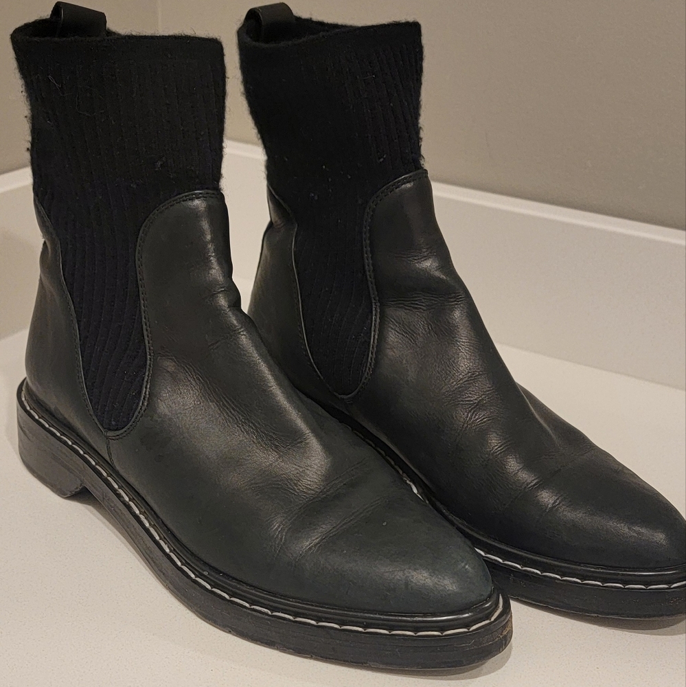 The Row Leather Chelsea Boots